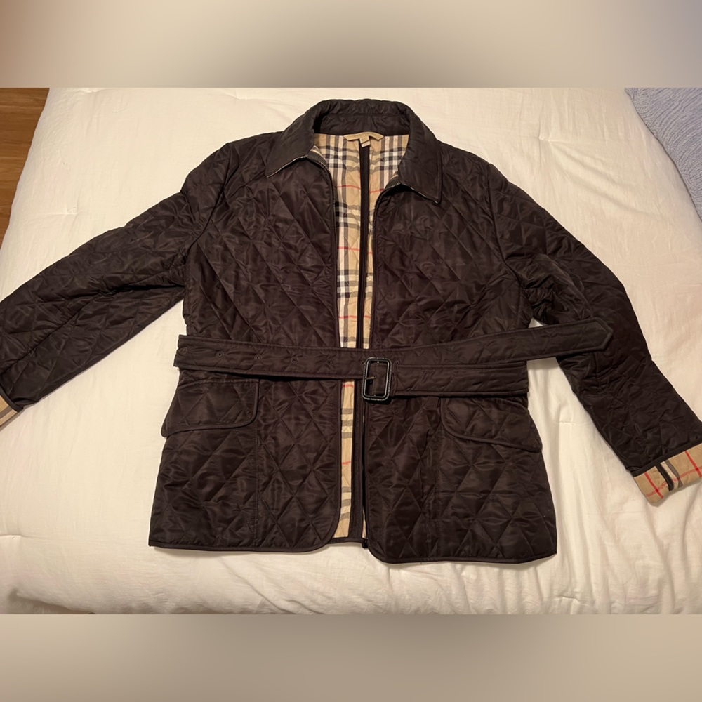 Burberry London Nova Quilted Coat with Belt (Vintage)
